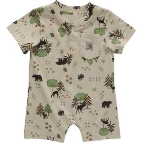 Carhartt baby-boys Short-sleeve Outdoor Print Romper