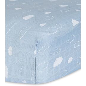 Under The Nile Muslin Crib Sheet - Kites - Organic Cotton
