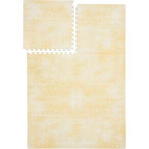 Super 1 Inch Thick Premium Quality Exercise & Baby Foam Play Mats - Expandable & Large Non-Toxic Odorless Floor Mat - 6 Tiles Spacious 6x4ft - Peel-Resistant - Champagne Yellow