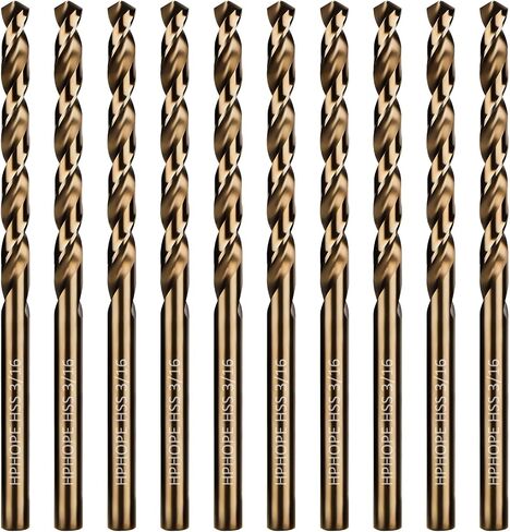 1/8 Inch HSS Twist Drill Bits 10Pcs, HPHOPE 1/8" Jobber Drill Bits Set, Straight Round Shank, Suitable for Drilling in Hard Metal, Stainless Steel, Cast Iron in Kuwait