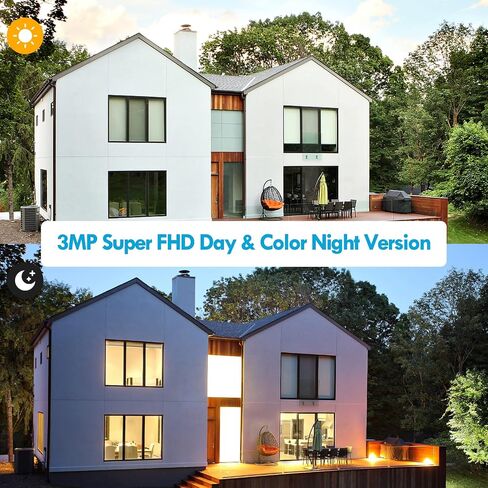 Solar Security Cameras Wireless Outdoor, Wireless Cameras for Home/Outdoor Security, 355°PTZ, 3MP 2K FHD WiFi Camera with Spotlight, Motion Detection, Siren, Color Night Vision, SD/Cloud in Saudi Arabia