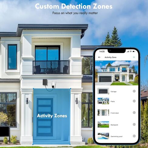 Solar Security Cameras Wireless Outdoor, Wireless Cameras for Home/Outdoor Security, 355°PTZ, 3MP 2K FHD WiFi Camera with Spotlight, Motion Detection, Siren, Color Night Vision, SD/Cloud in Saudi Arabia