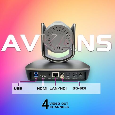 كاميرا AVKANS AI للتتبع التلقائي NDI، 20X بث مباشر HDMI SDI USB3.0 كاميرا PTZ للبث المباشر لعبادة الكنيسة والحدث، كاميرا Facebook YouTube Livestream بميزانية محدودة (NDI HX2 & NDI HX3) in Kuwait