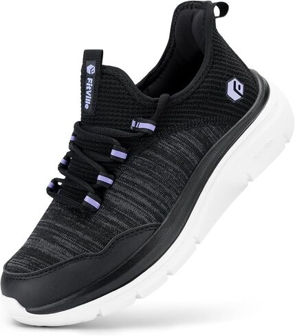 FitVille Women's Slip On Sneakers Wide Shoes Hands Free Running Shoes Slip-On Walking Shoes for Flat Feet Plantar Fasciitis Heel Pain Relief - Cloud Walker V7 in Saudi Arabia