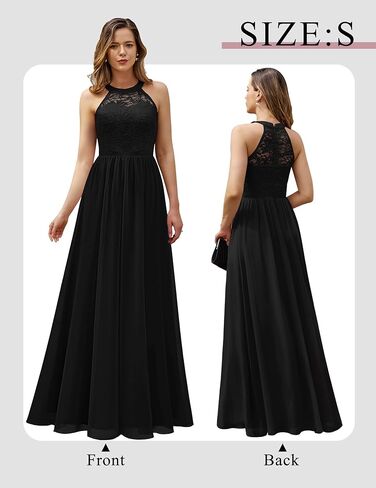 Wedtrend Women's Formal Dress, Halter Long Prom Dress Floral Lace Bridesmaid Dresses in Kuwait