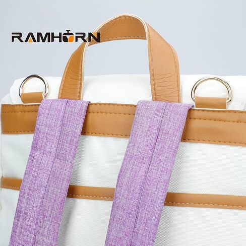 Ramhorn Diaper Bag Multifunction Travel Backpacks for Mom with Insulated Pockets and Laptop Compartment, purple in Saudi Arabia
