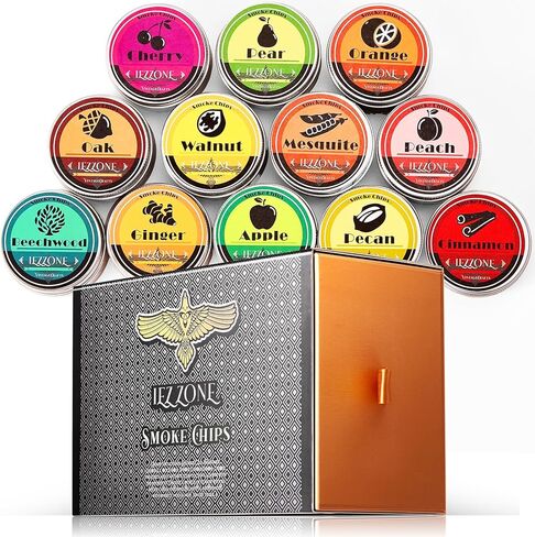 Smoking Wood Chips for Cocktail Smoker Whiskey Smoker 8 Flavors Natural Wood Chips Husband Father's Gift Smoke Gun Cocktails Drinks Food (8 Pack) in Kuwait