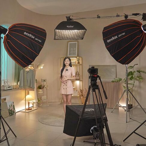 Godox QR-P90 Deep Parabolic Softbox 35in 90cm with Grid Bowens Mount Carrying Bag Quick Set Up Professional Softbox for Photography Studio Portrait Video Shooting (35in / 90cm) in Saudi Arabia