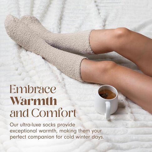 Unboxme Gifts Warm & Cozy Ultra-Luxe Cloud Sock for Women & Men - Super Soft Luxurious Fabric Sleep Socks in Saudi Arabia