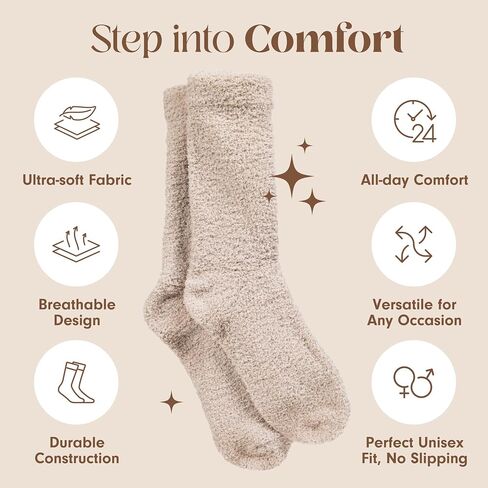 Unboxme Gifts Warm & Cozy Ultra-Luxe Cloud Sock for Women & Men - Super Soft Luxurious Fabric Sleep Socks in Saudi Arabia