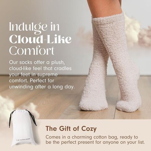 Unboxme Gifts Warm & Cozy Ultra-Luxe Cloud Sock for Women & Men - Super Soft Luxurious Fabric Sleep Socks in Saudi Arabia