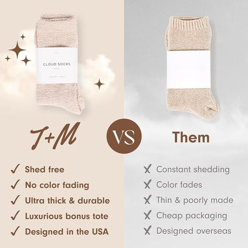 Unboxme Gifts Warm & Cozy Ultra-Luxe Cloud Sock for Women & Men - Super Soft Luxurious Fabric Sleep Socks in Saudi Arabia