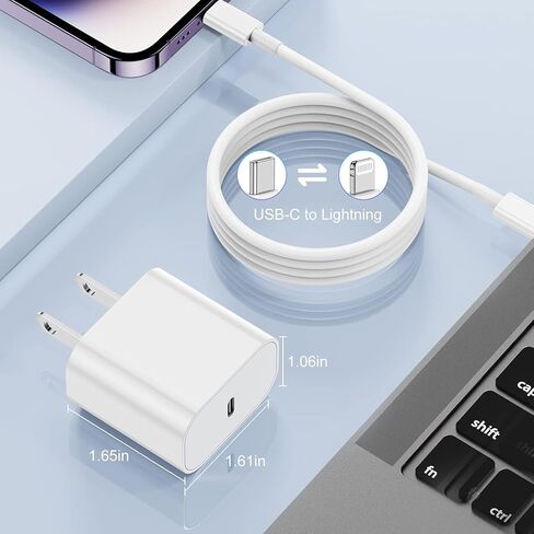 USB C Charger Block, 2Pack 20W for iPhone Fast Charger Wall Charging Plug,Type C Cube Power Adapter Brick Box for Apple iPhone 16 Pro/16/15/15 Pro Max/15 Plus/14 Pro Max/14/13 Pro/12/11/Mini/iPad Air in Saudi Arabia