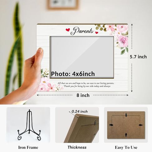 Wood Picture Frame Farmhouse Pregnancy Reveal to Parents Picture Frames Grandma Pregnancy Announcement Modern Picture Frames Small Picture Frames Baby Announcement Gifts (4x6" Horizontal Photo)-Y186 in Kuwait