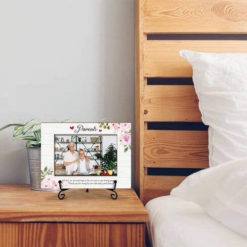 Wood Picture Frame Farmhouse Pregnancy Reveal to Parents Picture Frames Grandma Pregnancy Announcement Modern Picture Frames Small Picture Frames Baby Announcement Gifts (4x6" Horizontal Photo)-Y186 in Kuwait