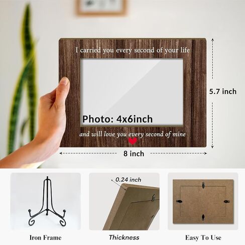 Wood Picture Frame Farmhouse Pregnancy Reveal to Parents Picture Frames Grandma Pregnancy Announcement Modern Picture Frames Small Picture Frames Baby Announcement Gifts (4x6" Horizontal Photo)-Y186 in Kuwait