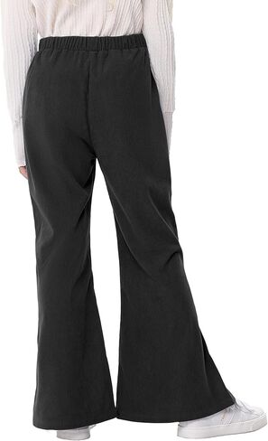 Girl Slit Flared Pants High Waist Wide Leg Casual Slacks for Kid Girls 3-12 Years in Saudi Arabia