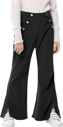Girl Slit Flared Pants High Waist Wide Leg Casual Slacks for Kid Girls 3-12 Years in Saudi Arabia
