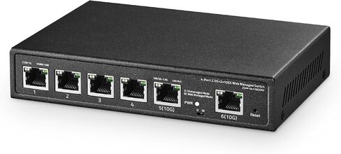 Binardat 28 Port 2.5G Web Managed Switch, 24x2.5G Ethernet, 4x10 Gigabit SFP Ports, Web/CLI L3 Managed, Metal Multi-Gigabit Desktop/Rackmount Network Switch in Saudi Arabia