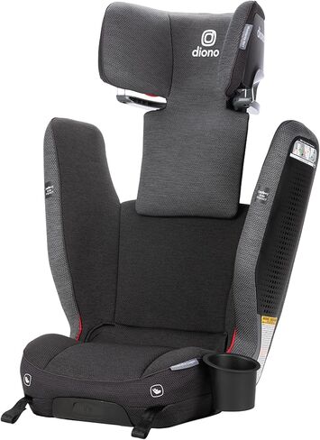 معزز Diono Monterey 6XT SafePlus عالي الظهر، ارتفاع وعرض قابلان للتعديل، مقاس نحيف، سهل التركيب، يناسب الأطفال بوزن 40-120 كجم. (بلاك جيت) in Kuwait