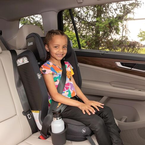 Diono Monterey 6XT SafePlus High-Back Booster, Adjustable Height and Width, Slim Fit, Easy Installation, Fits Children 40-120 lbs. (Black Jet) in Saudi Arabia