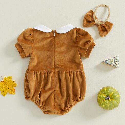 Baby Girl Matching Sister Christmas Outfit Gingerbread Man Romper Doll Collar Puffy Sleeve Dress Toddler Xmas Clothes in Kuwait