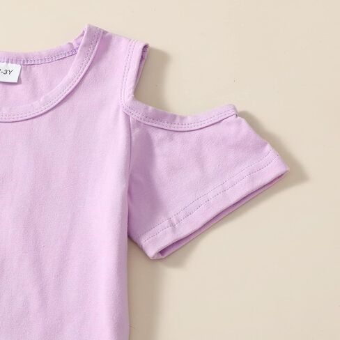 Little Girls Clothes 2 Piece Outfit Kids Long Sleeve T Shirt Pant Set Cute Fall Winter Outfits for Girl Age 4-8 in Saudi Arabia