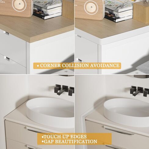 Wall Corner Protector Self-Adhesive Flexible – Durable Rubber, Furniture Edge Guard, Easy to Install, White, Prevents Wall Damage, Ideal for Home or Office Use in Kuwait