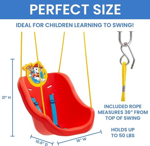Nick Jr. PAW Patrol 2-in-1 Outdoor Swing by Delta Children – for Babies and Toddlers – Full Bucket Seat in Saudi Arabia