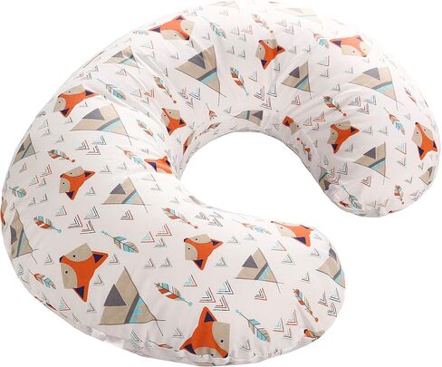 LAT Nursing Pillow and Positioner,Best for Mom Breastfeeding Pillow,100% Cotton Soft Fits Snug On Infant (Giraffe & Elephant) in Kuwait