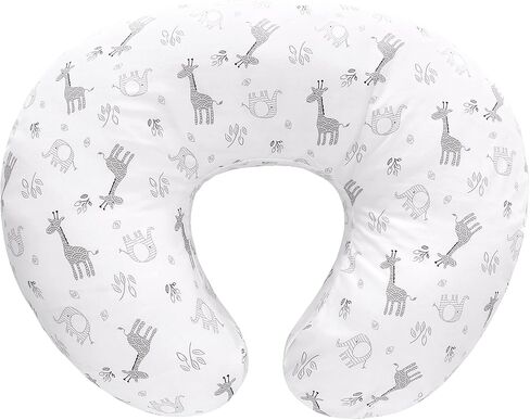 LAT Nursing Pillow and Positioner,Best for Mom Breastfeeding Pillow,100% Cotton Soft Fits Snug On Infant (Giraffe & Elephant) in Kuwait
