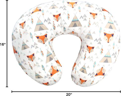 LAT Nursing Pillow and Positioner,Best for Mom Breastfeeding Pillow,100% Cotton Soft Fits Snug On Infant (Giraffe & Elephant) in Kuwait