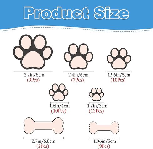 Dog Paw Print Stickers Glow in The Dark Wall Decals Pup Dog Room Decor Stickers Vinyl Dog Paw Bone Wall Decals Removable Animal Footprint Decal for Kids Boys Girls Bedroom Nursery Floor Ceiling Decor in Saudi Arabia
