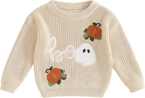 Afunbaby Baby Girl Boy Knit Sweater Blouse Pullover Sweatshirt Warm Crewneck Long Sleeve Tops for Infant Toddler in Saudi Arabia
