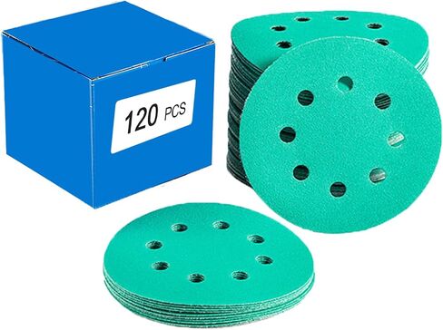 5 Inch 8 Holes Hook and Loop Sanding Discs,400/600/800/1000/1200/2000 Fine Grits Assortment, Sanding Film Replaces Sandpaper to Match Orbital Sanders for Wood,Metal and Automotive Paint. in Saudi Arabia