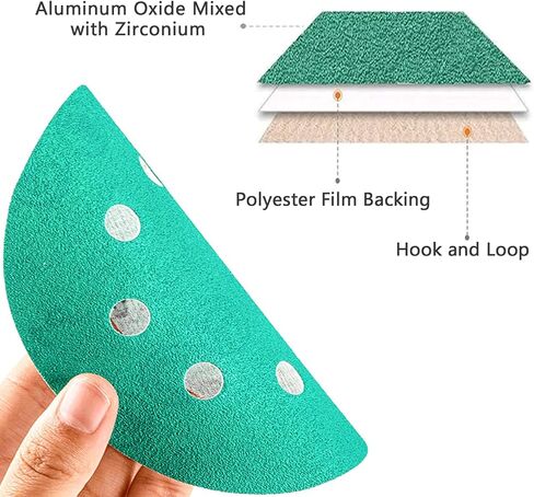5 Inch 8 Holes Hook and Loop Sanding Discs,400/600/800/1000/1200/2000 Fine Grits Assortment, Sanding Film Replaces Sandpaper to Match Orbital Sanders for Wood,Metal and Automotive Paint. in Saudi Arabia