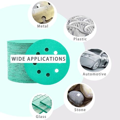 5 Inch 8 Holes Hook and Loop Sanding Discs,400/600/800/1000/1200/2000 Fine Grits Assortment, Sanding Film Replaces Sandpaper to Match Orbital Sanders for Wood,Metal and Automotive Paint. in Saudi Arabia