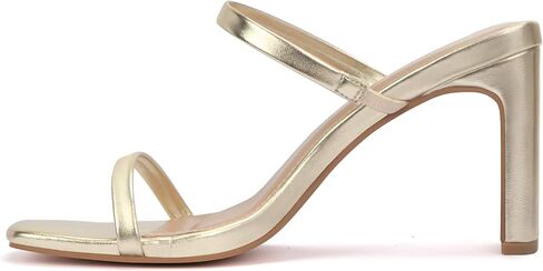 Carcuume Women's Square Toe Two Strap Open Toe Block Heels Sandals Slip On Shoes in Saudi Arabia