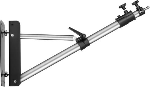 Neewer Wall Mounting Triangle Boom Arm for Photography Strobe Light, Monolight, Softbox, Umbrella, Reflector and Ring Light, Support 180 Degree Rotation, Max Length 4 Feet/125cm (Silver) in Saudi Arabia