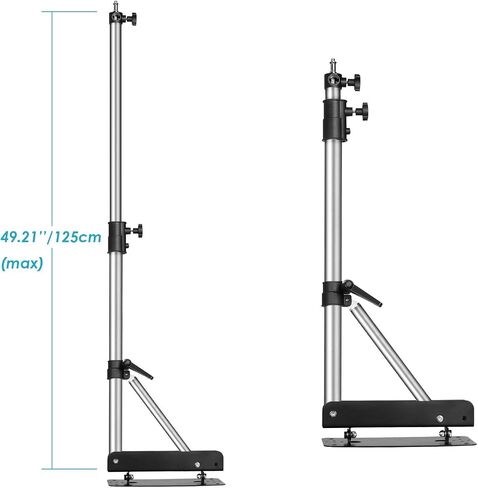 Neewer Wall Mounting Triangle Boom Arm for Photography Strobe Light, Monolight, Softbox, Umbrella, Reflector and Ring Light, Support 180 Degree Rotation, Max Length 4 Feet/125cm (Silver) in Saudi Arabia