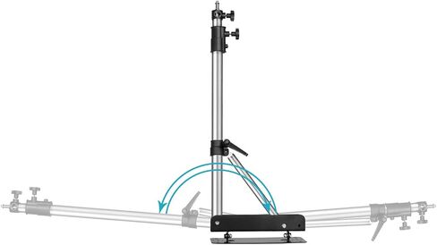 Neewer Wall Mounting Triangle Boom Arm for Photography Strobe Light, Monolight, Softbox, Umbrella, Reflector and Ring Light, Support 180 Degree Rotation, Max Length 4 Feet/125cm (Silver) in Saudi Arabia
