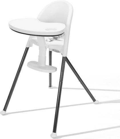 HAN-MM Foldable High Chair, One Click fold,Save Space, Detachable Double Tray, Infant Chair, Car Traveling, 3 in 1 Convertible, 3-Point Harness, Adjustable Footrest, Non-Slip Feet, Adjustable Legs in Saudi Arabia