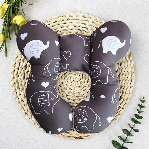 U-Shaped Baby Travel Pillow for Car Seat,Pushchair, Stroller,Soft Neck Support, Ideal for Babies 1-4 Years -Comfortable Baby Car Seat Head Support (Black Elephant) in Saudi Arabia