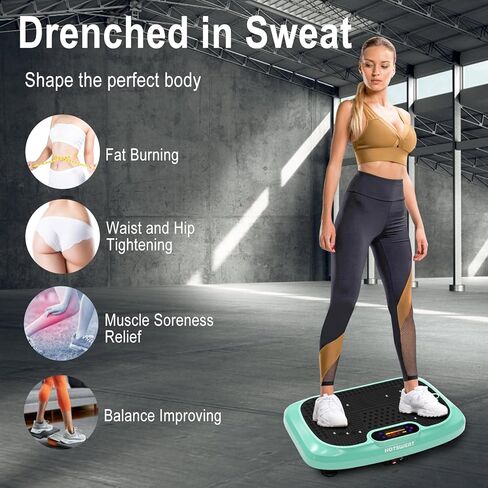 Vibration Plate Exercise Machine for Lymphatic Drainage,Power Plate Vibrating Platform ,Shaker for Weight Loss,Waver Board with 120 Levels for Home Gym in Kuwait