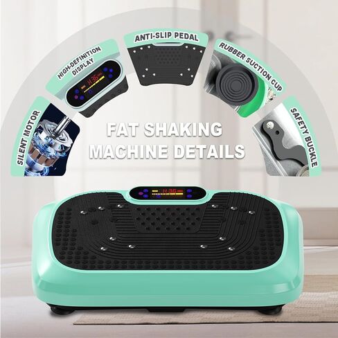 Vibration Plate Exercise Machine for Lymphatic Drainage,Power Plate Vibrating Platform ,Shaker for Weight Loss,Waver Board with 120 Levels for Home Gym in Kuwait