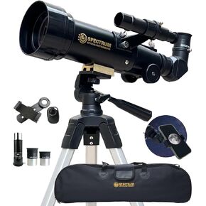 SpectrumOI Telescope for Kids, Telescope for Adults Astronomy Gifts, Telescope for Kids 8-12 - Premium Refractor Telescope 70mm Aperture with Carry Bag and Phone Holder