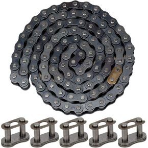 HIAORS 428 Drive Chain 104 Link with 5pcs Connecting Master Link for 50cc 70cc 90cc 110cc 125cc Honda Yamaha Kawasaki Suzuki NST Motorcycle Dirt Pit Bike ATV Quad Go Kart 4 Wheeler TaoTao Sunl Apollo