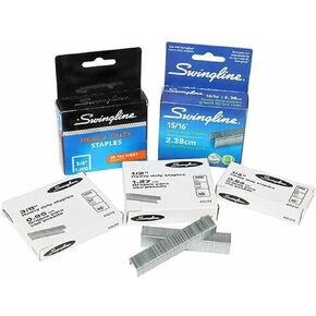Swingline Staples, Heavy Duty, 1/2" Length, 90 Sheet Capacity, 100/Strip, 1000/Box, 1 Pack (35312), Silver
