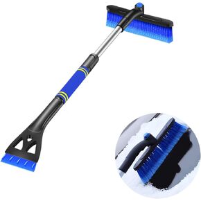Augeny 25" Car Snow Scraper and Brush, 3 in 1 Detachable Scratch Free Snow Brush with Comfortable Foam Grip, Extendable Universal Winter Snow Removal Tool for Car Windshield Window (Blue) in Kuwait