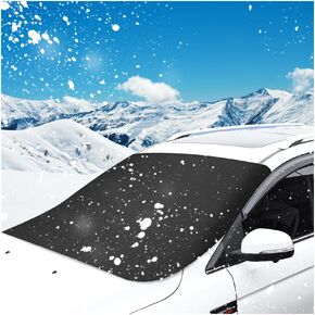 Magnetic Windshield Cover for Ice and Snow,Anti-Theft Car Windshield Snow Cover with 5 Invisible Magnets,All-Season Universal Front Windshield Protector for Car Truck SUV